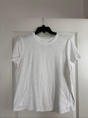Pilcro White Short Sleeve Crewneck Tee